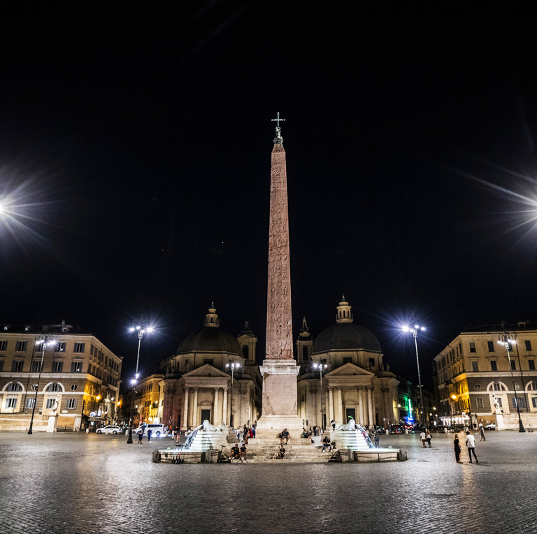 Acea, l'illuminazione artistica di Piazza del Popolo