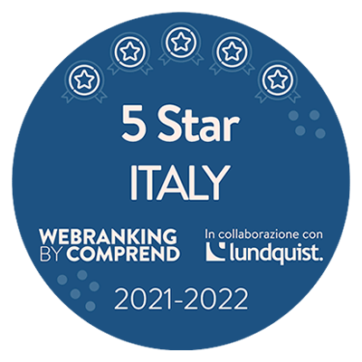 Logo per la classificazione di Acea SpA nella Webranking top 10 Italy