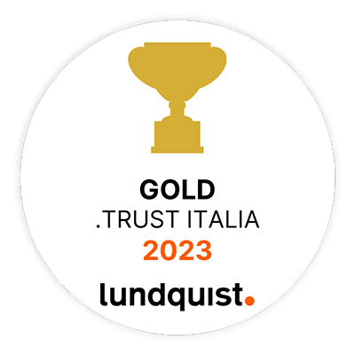 Logo che classifica Acea SpA a livello silver nella Lunquist Trust 2023