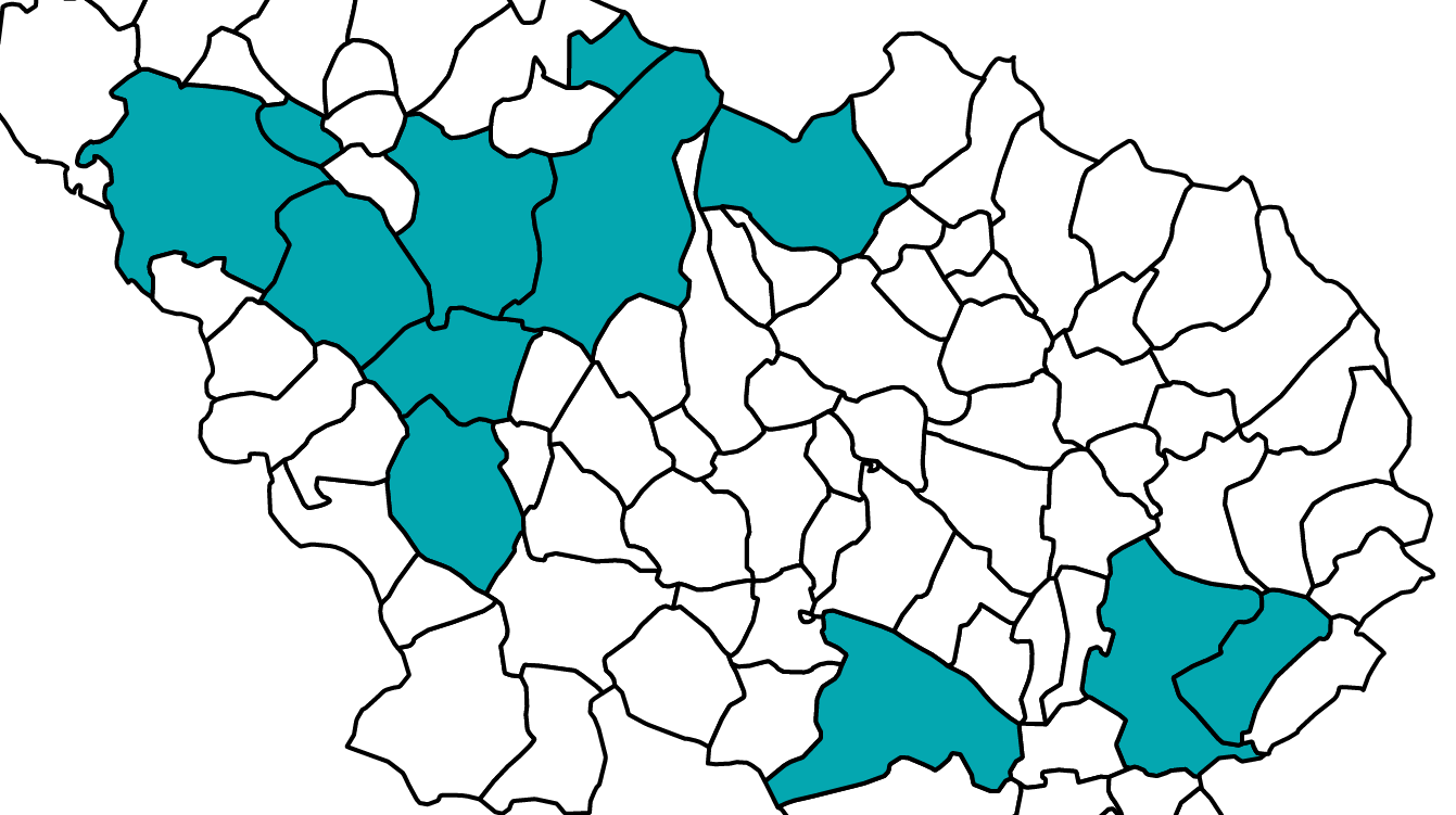 Mappa comuni Anagni, Alatri, Ferentino, Frosinone, Veroli, Sora, Ceccano, Pontecorvo, Cassino, Cervaro