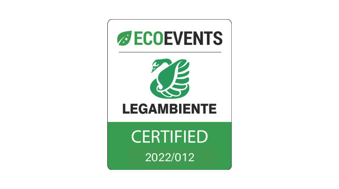 Logo ecoevents di legambiente con cui è stata certificata l'Acea Green Cup