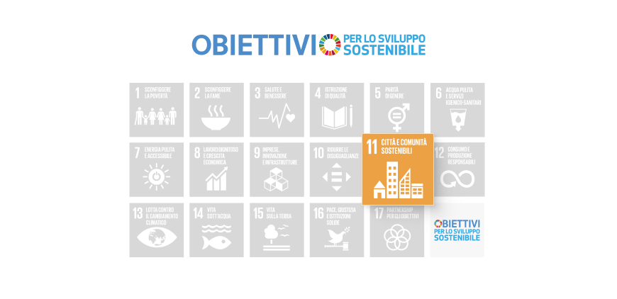 Infografica con evidenza dell'obiettivo 6 dell'Agenda 2030